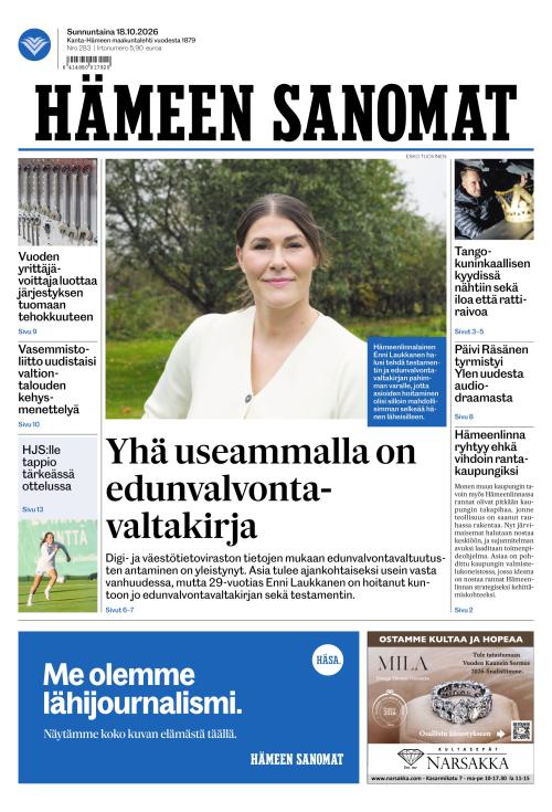 Hämeen Sanomat 18.10.2026