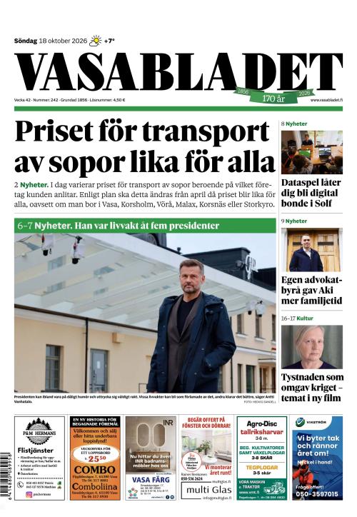 Vasabladet 18.10.2026
