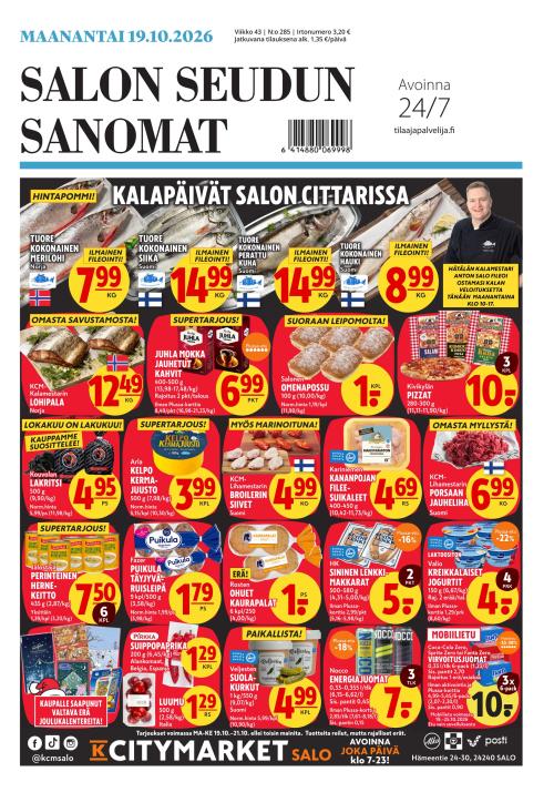 Salon Seudun Sanomat 19.10.2026
