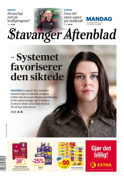 Stavanger Aftenblad 19.10.2026