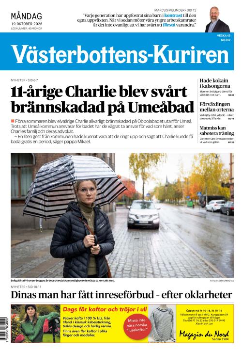 Västerbottens-Kuriren 19.10.2026