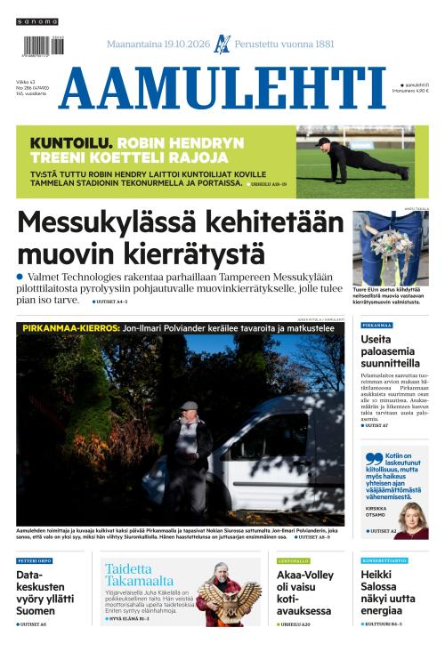 Aamulehti 19.10.2026