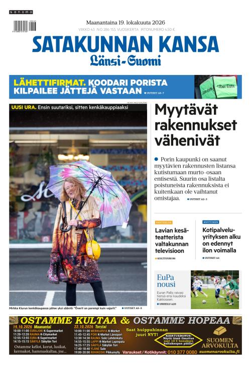 Satakunnan Kansa Länsi-Suomi 19.10.2026