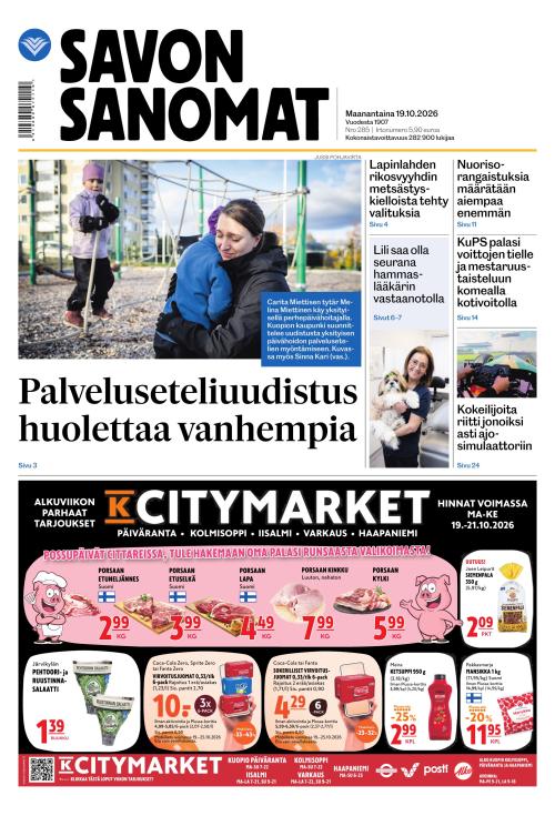Savon Sanomat 19.10.2026