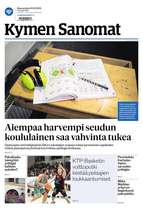 Kymen Sanomat 19.10.2026