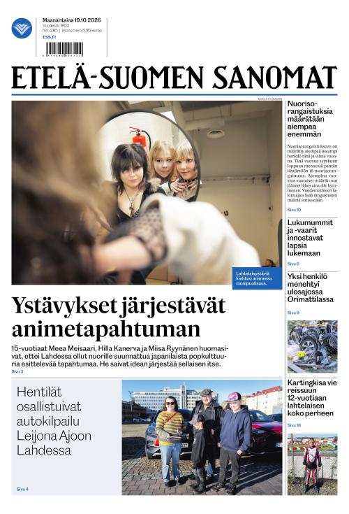 Etelä-Suomen Sanomat 19.10.2026