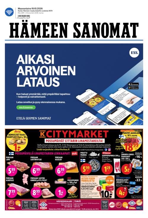 Hämeen Sanomat 19.10.2026