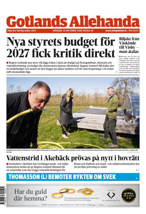 Gotlands Allehanda 19.10.2026