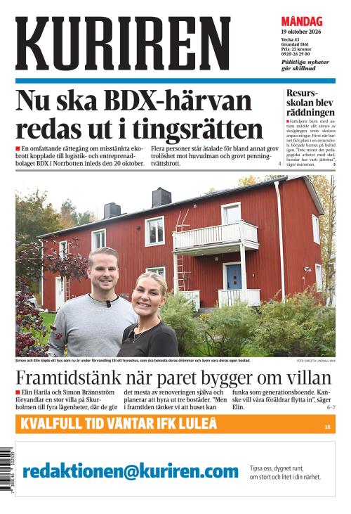 Norrbottens-kuriren 19.10.2026