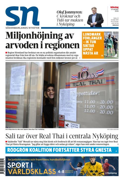 Södermanlands Nyheter 19.10.2026