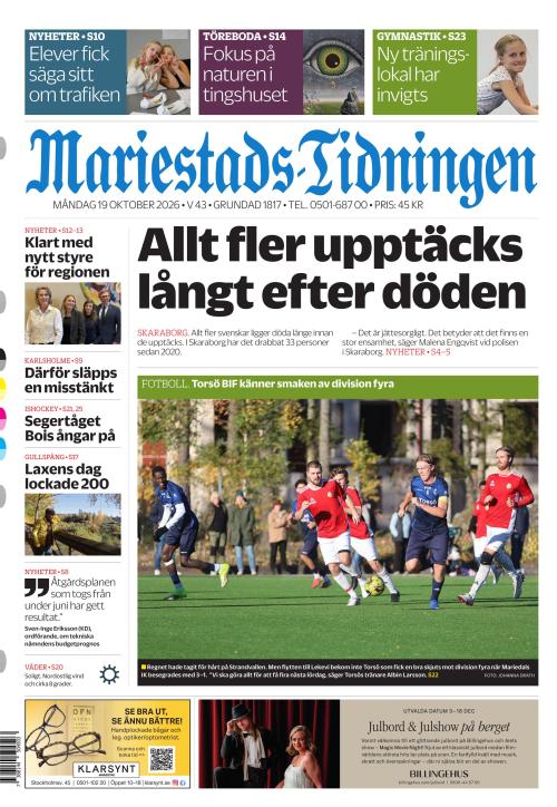 Mariestads-Tidningen 19.10.2026