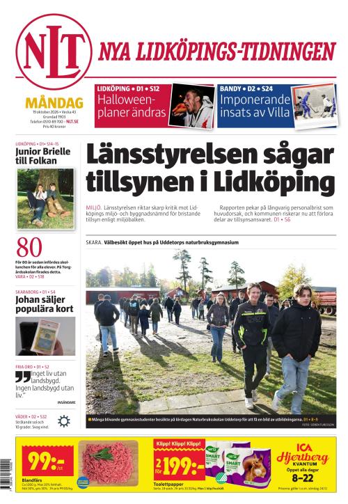 Nya Lidköpings-Tidningen 19.10.2026