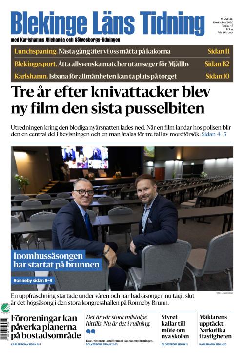 Blekinge Läns Tidning 19.10.2026