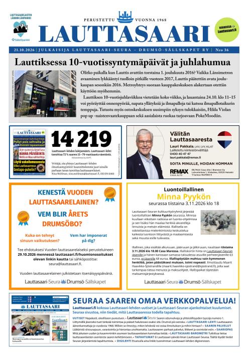 Lauttasaari-lehti 21.10.2026