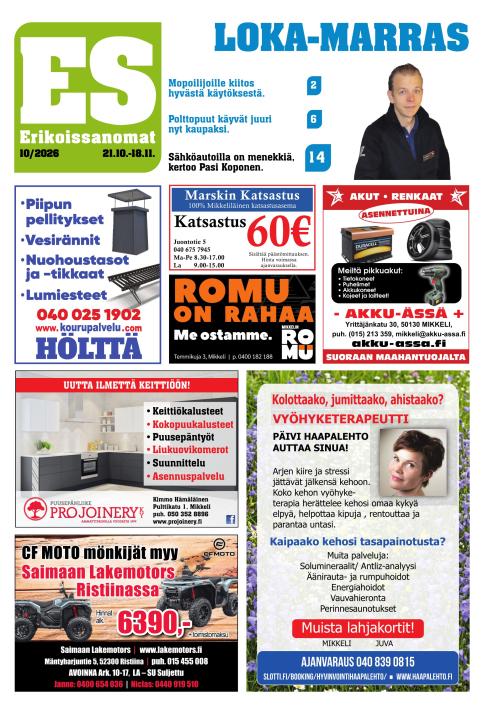 Mikkelin erikoissanomat 21.10.2026