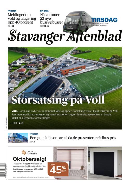 Stavanger Aftenblad 20.10.2026