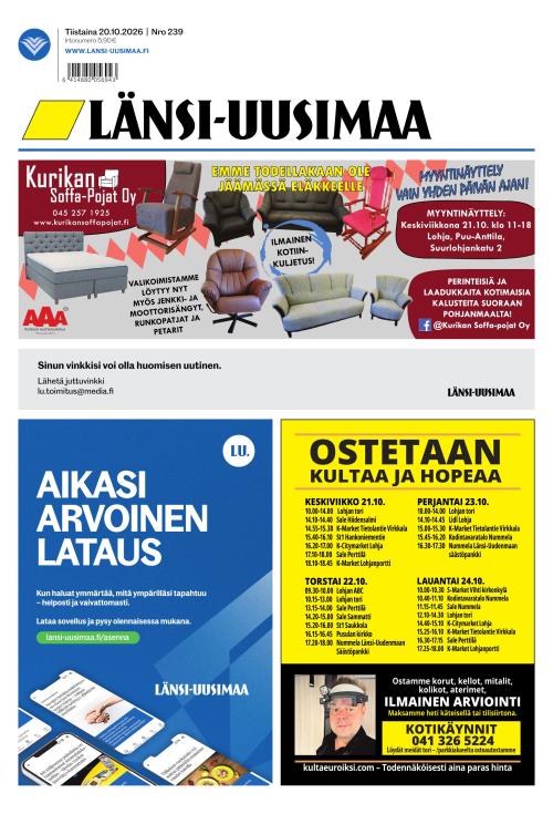 Länsi-Uusimaa 20.10.2026