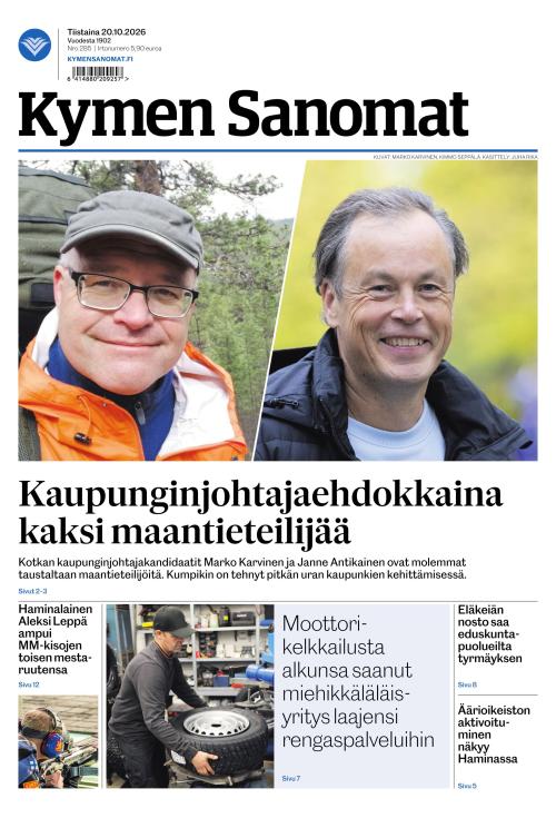 Kymen Sanomat 20.10.2026