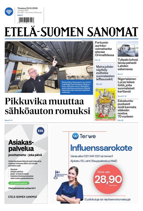 Etelä-Suomen Sanomat 20.10.2026