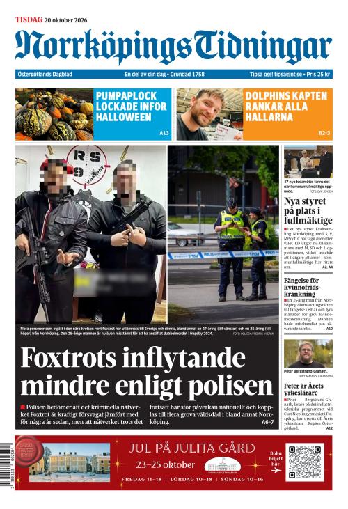 Norrköpings Tidningar 20.10.2026