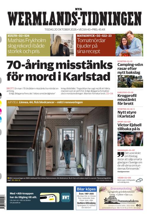 Nya Wermlands-Tidningen 20.10.2026