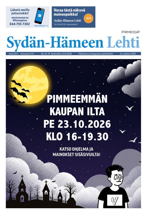 Sydän-Hämeen Lehti 21.10.2026