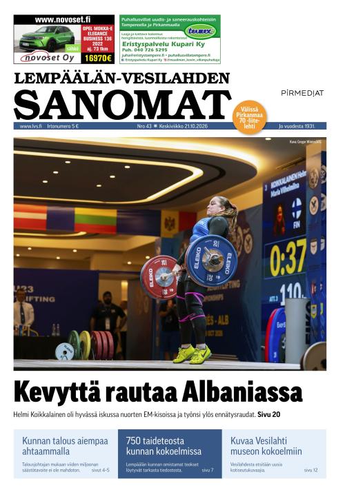 Lempäälän-Vesilahden Sanomat 21.10.2026