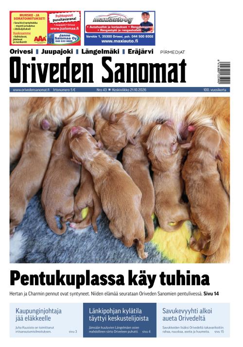 Oriveden Sanomat 21.10.2026