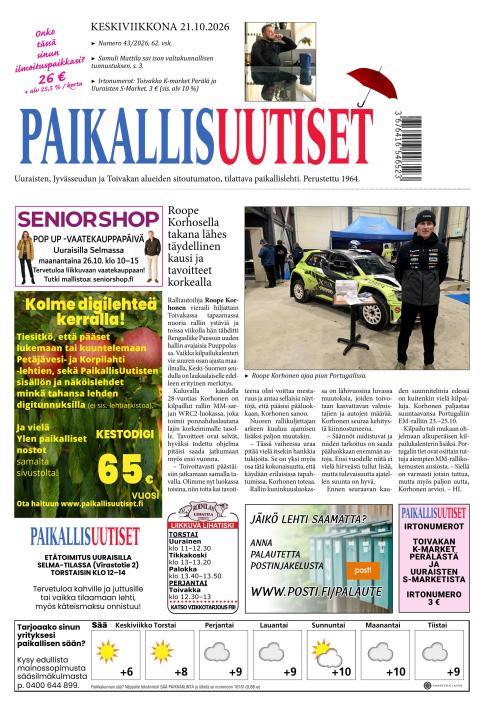 PaikallisUutiset 21.10.2026
