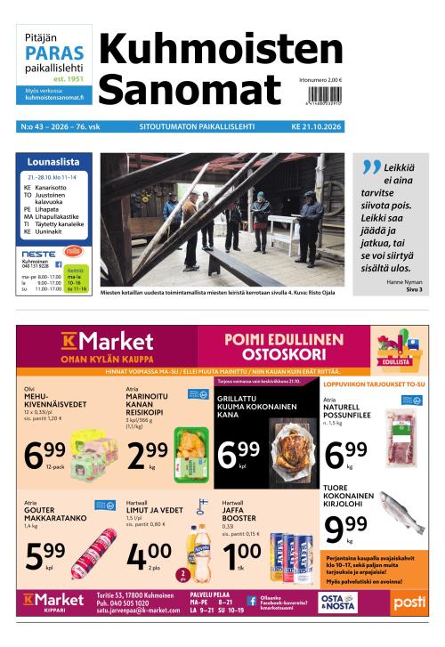 Kuhmoisten Sanomat 43/2026