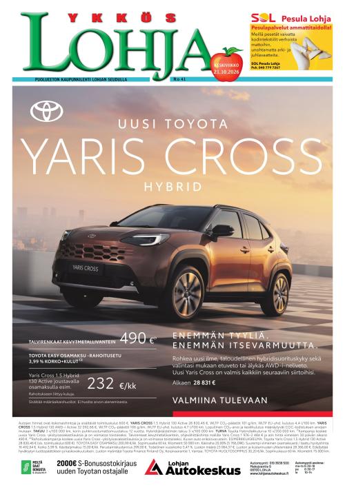 Kaupunkilehti Ykkös-Lohja 43/2026