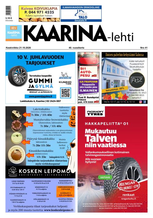 Kaarina-lehti 21.10.2026