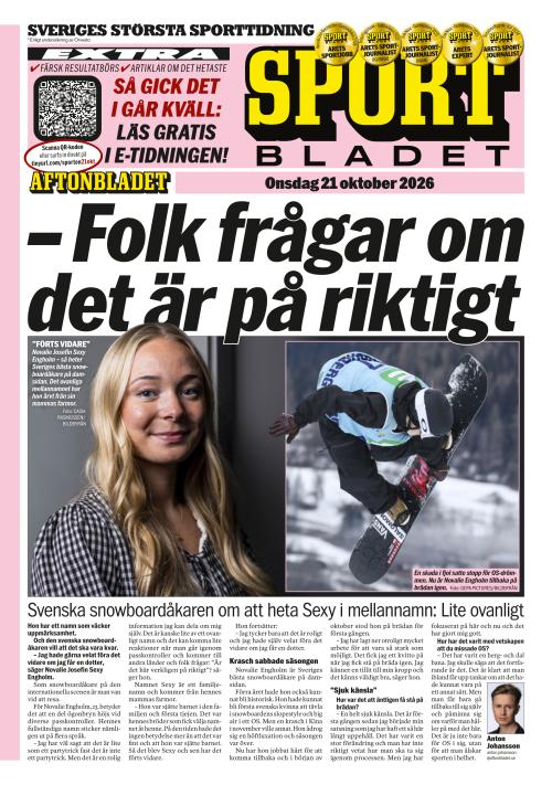 Aftonbladet Sportbladet 21.10.2026