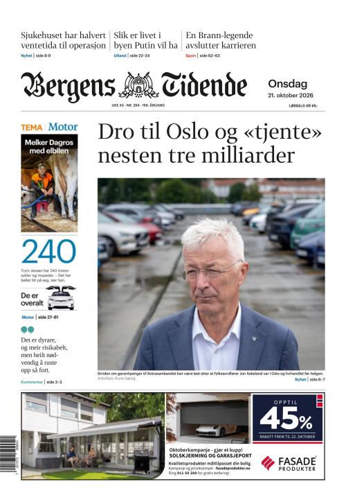 Bergens Tidende 21.10.2026
