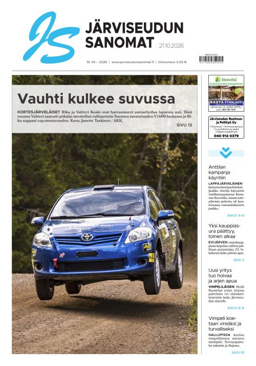 Järviseudun Sanomat 21.10.2026