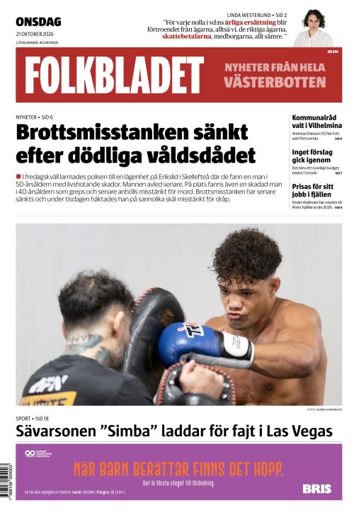 Folkbladet (Västerbotten) 21.10.2026