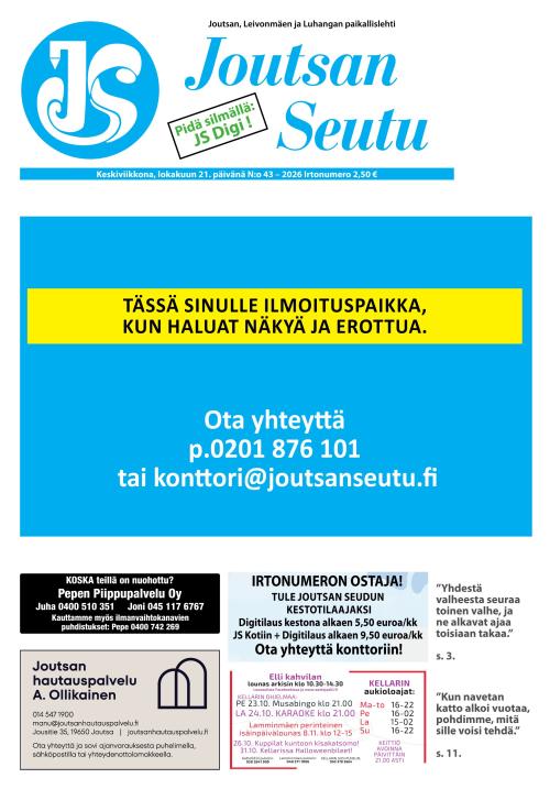 Joutsan Seutu 21.10.2026