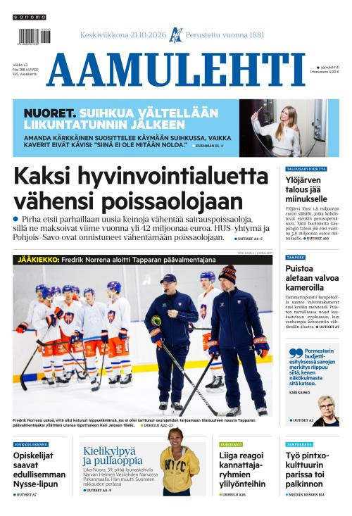 Aamulehti 21.10.2026