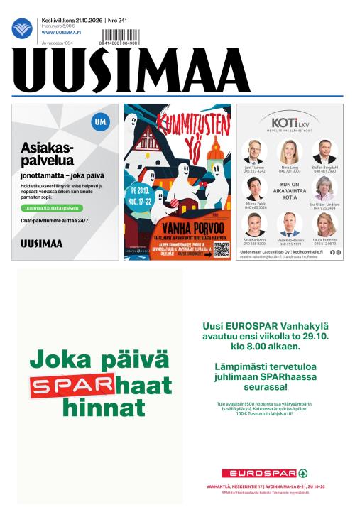 Uusimaa 21.10.2026