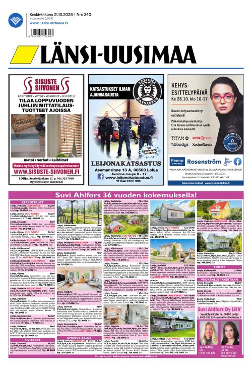 Länsi-Uusimaa 21.10.2026
