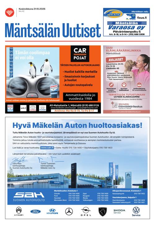 Mäntsälän Uutiset 21.10.2026