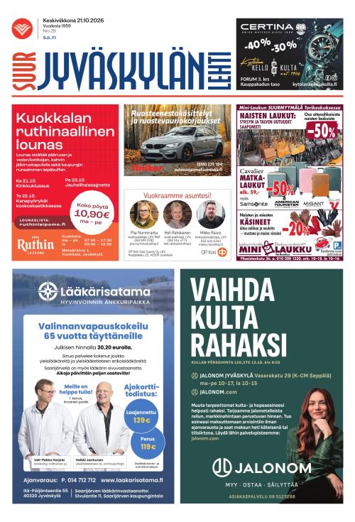 Suur-Jyväskylän Lehti 21.10.2026