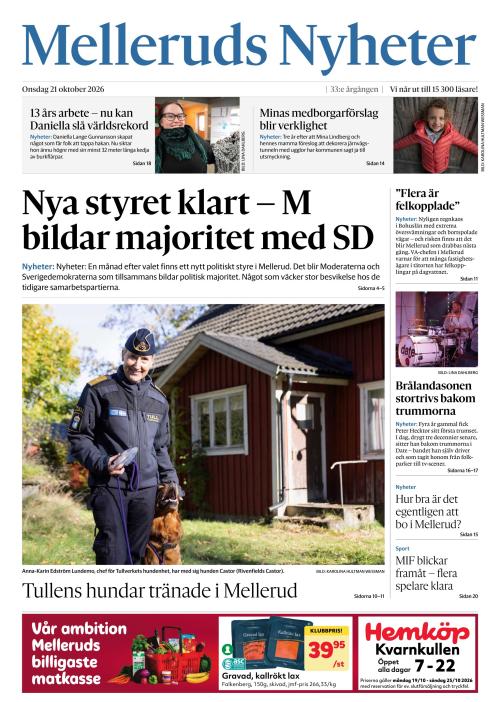 Melleruds nyheter 21.10.2026
