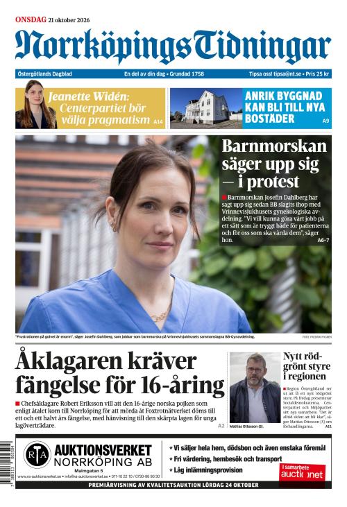 Norrköpings Tidningar 21.10.2026