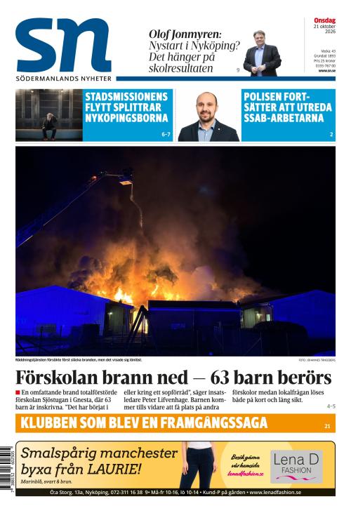Södermanlands Nyheter 21.10.2026