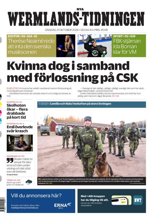 Nya Wermlands-Tidningen 21.10.2026