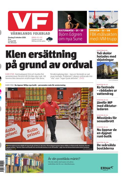 Värmlands Folkblad 21.10.2026