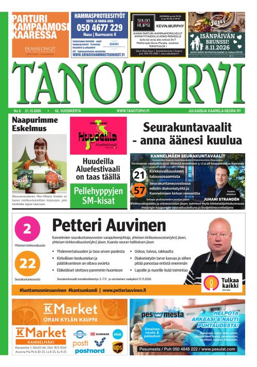 Tanotorvi-lehti 08/2026