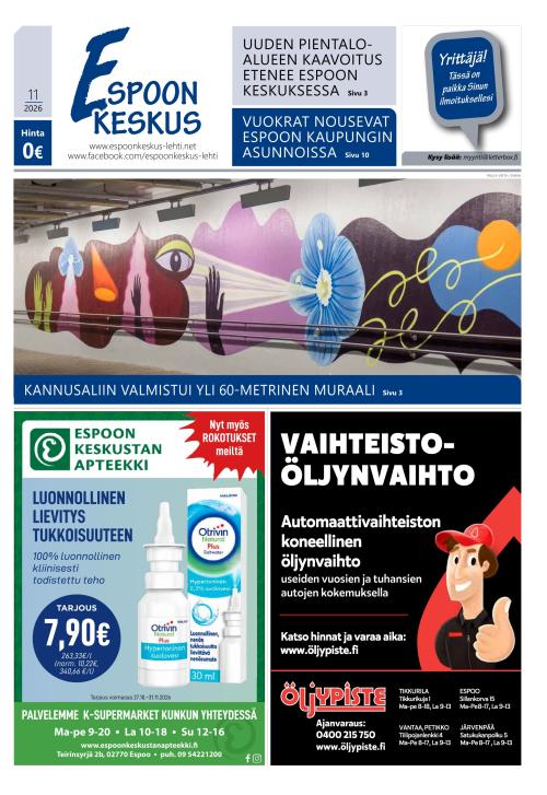 Espoon keskus -lehti 22.10.2026