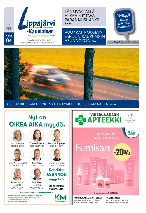 Lippajärvi-Kauniainen-lehti 22.10.2026